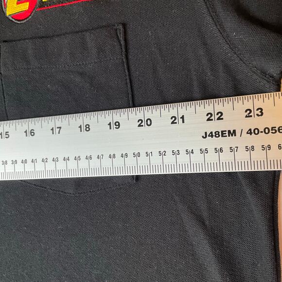 Doc & Amelia Men Polo Shirt Size XL Black ShortSleeve Estes - Picture 3 of 7